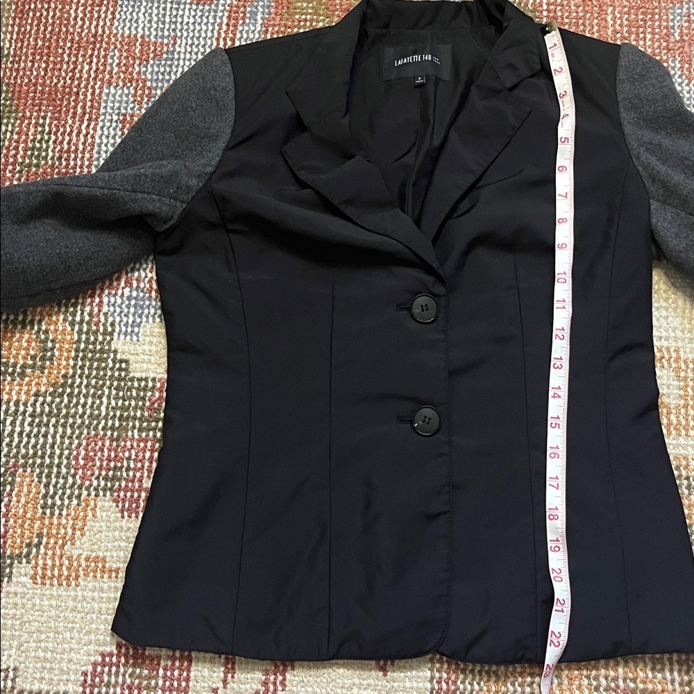 Lafayette 148 New York Wool Blend Black Blazer Size 2 - Picture 14 of 14